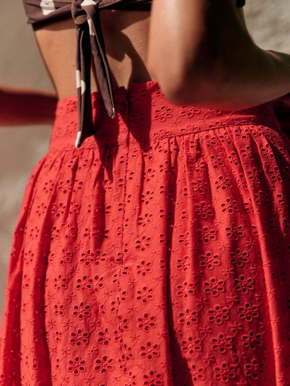 Sezane Siloe Red Midi Skirt - size 6 - EUC - Picture 4 of 16